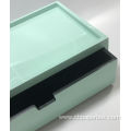 Home Hotel Green Wooden Drawer Box For Storage